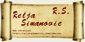 Relja Simanović vizit kartica